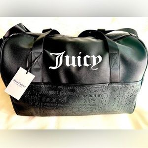 Deboss Logo Black Duffle Bag by Juicy Couture *Shout it Out*